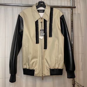 Dsquared2 bomber jacket canvas/leather